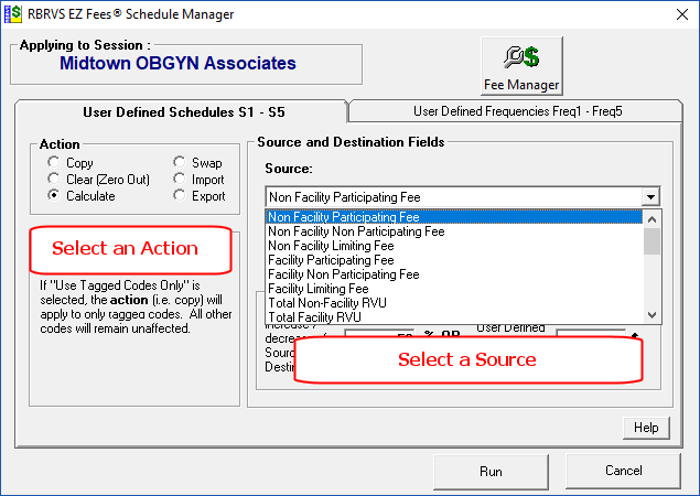 rbrvs ez-fees schedule manager